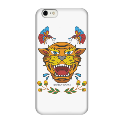 Чехол для iPhone 6/6s Королевский тигр / Royal tiger