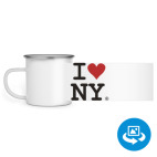 Кружка металлическая белая (круговая запечатка)