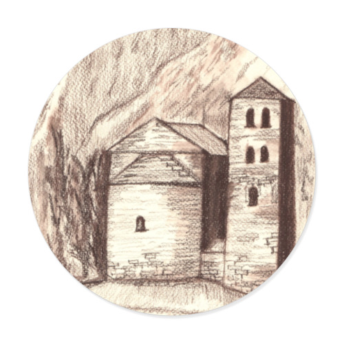 Виниловые наклейки с принтом Деревня в Грузии