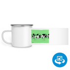 Кружка металлическая белая (круговая запечатка)