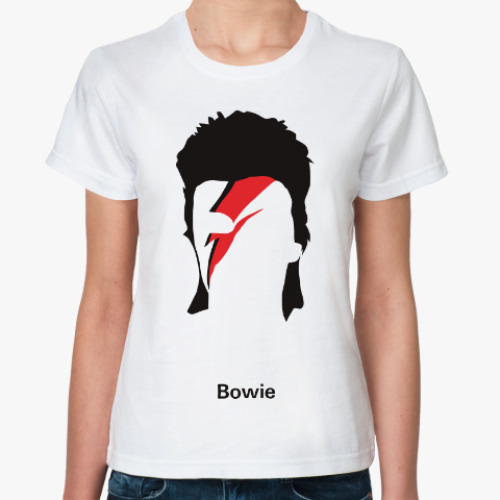 Классическая футболка с принтом Дэвид Боуи