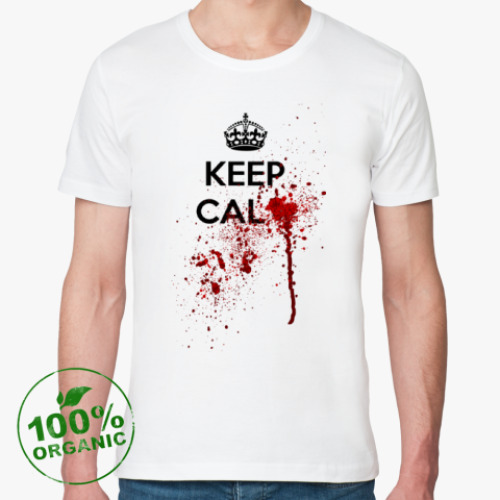 Футболка из органик-хлопка с принтом Keep Calm ...