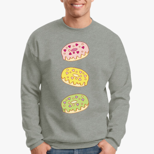 Свитшот с принтом Пончики