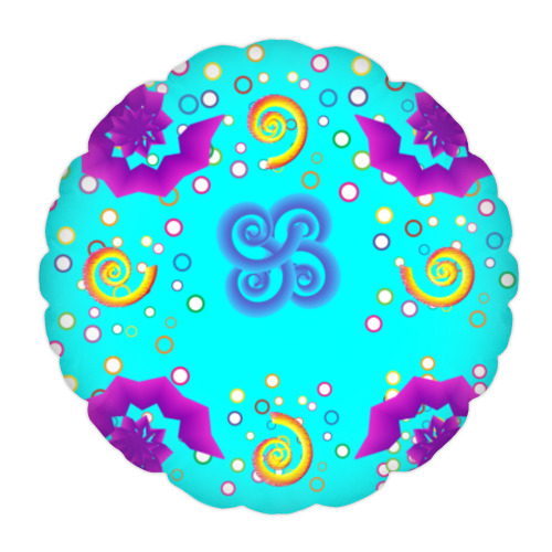 Подушка с принтом Abstract circles