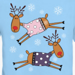 Новогодние олени в свитерах