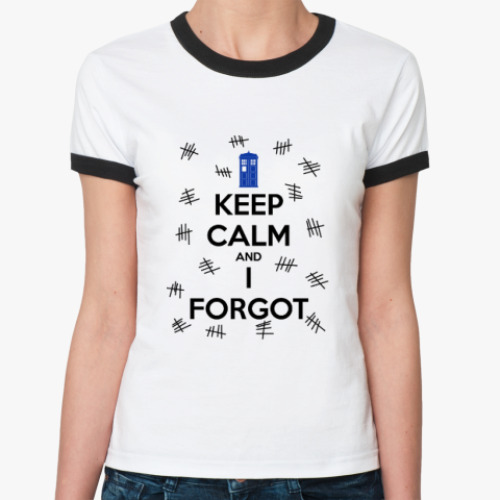 Женская футболка Ringer-T KEEP CALM and DOCTOR WHO
