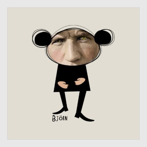 Постер с принтом Bjorn Медведь