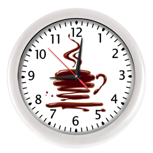 Настенные часы с принтом Горячий шоколад