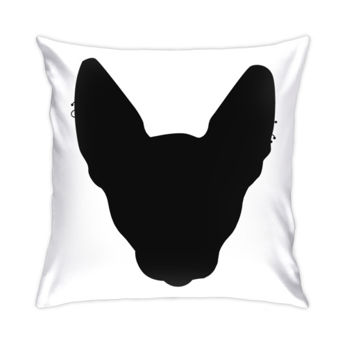 Подушка с принтом Кот с пирсингом, для неформалов