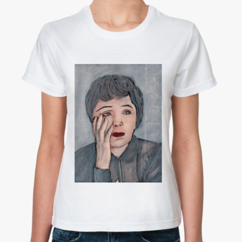 Классическая футболка с принтом Эдит Пиаф