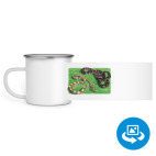 Кружка металлическая белая (круговая запечатка)