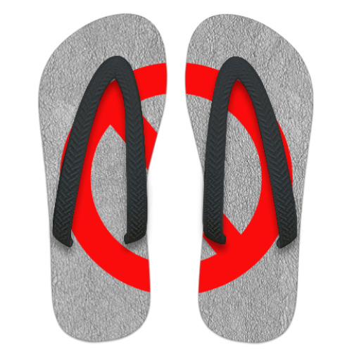 Шлепанцы (сланцы) с принтом кожа