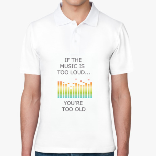 Рубашка поло с принтом if the music is too loud...