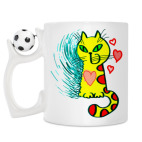 Кружка с футбольным мячиком