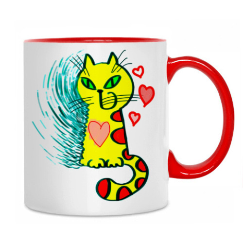 Кружка с принтом Кошка