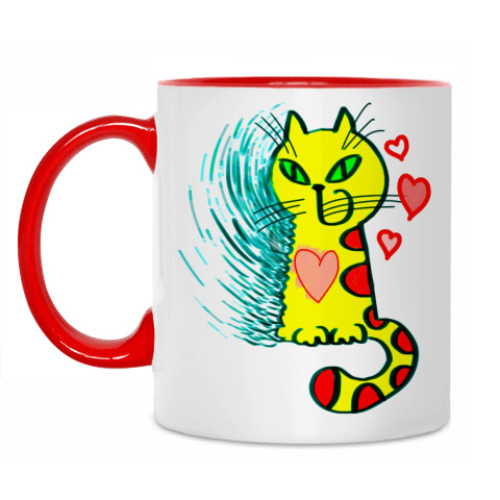 Кружка с принтом Кошка