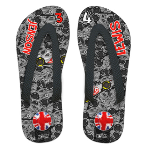 Шлепанцы (сланцы) с принтом JENSON & LEWIS