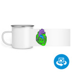 Кружка металлическая белая (круговая запечатка)