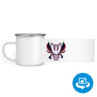 Кружка металлическая белая (круговая запечатка)