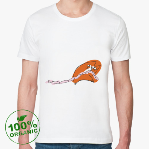 Футболка из органик-хлопка с принтом Crazy cats