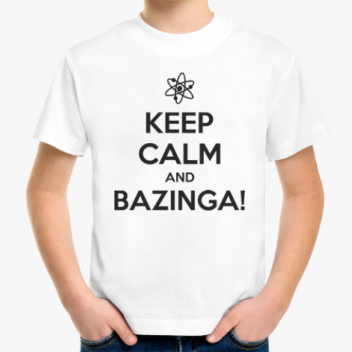 Детская футболка с принтом  BAZINGA!