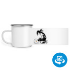 Кружка металлическая белая (круговая запечатка)