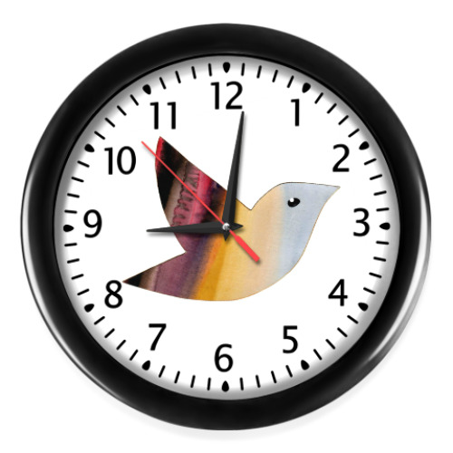 Настенные часы Акварельные птички Watercolor