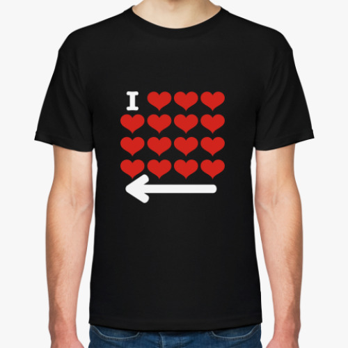 Футболка с принтом I love, love...