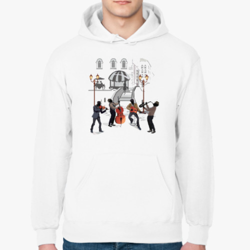 Толстовка худи с принтом Coffee Blues