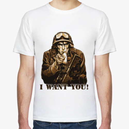 Футболка с принтом Дядя Сэм