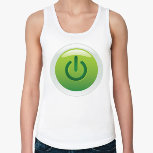 Женская майка с принтом Вкл/Выкл