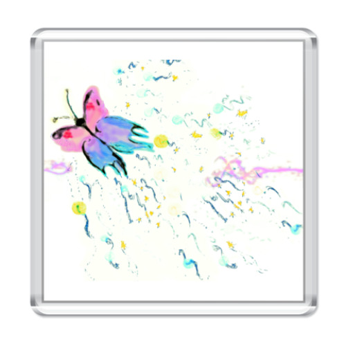 Магнит с принтом  Бабочка