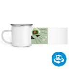 Кружка металлическая белая (круговая запечатка)