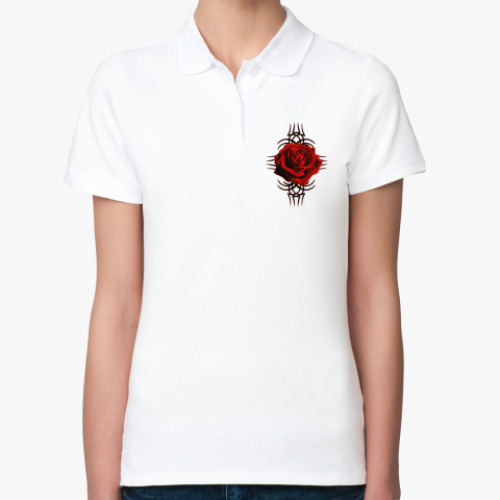 Женская рубашка поло (печать) elements rose