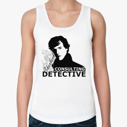 Женская майка с принтом  Шерлок