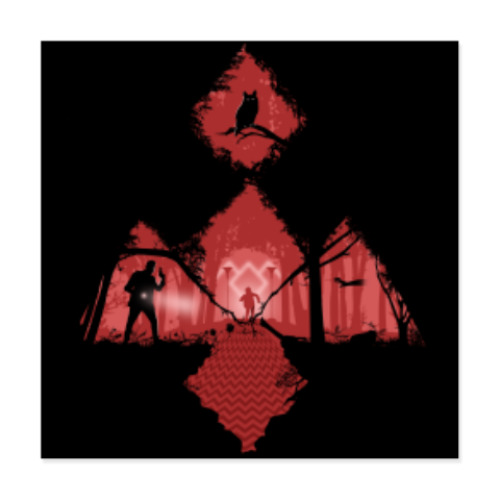 Виниловые наклейки с принтом Сериал Твин Пикс Twin Peaks