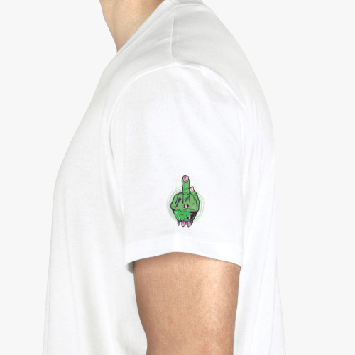 Футболка с принтом Средний палец мертвеца