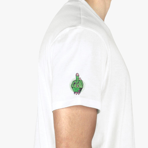 Футболка с принтом Средний палец мертвеца