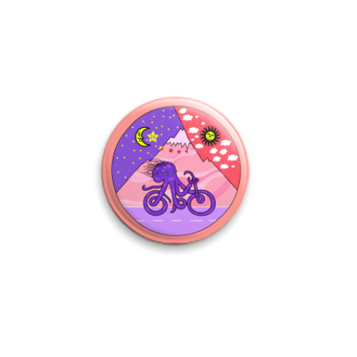 Значок 25мм Octopus