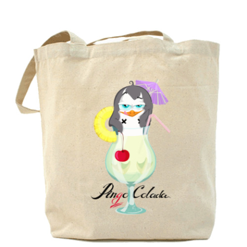 Сумка шоппер с принтом Коктейль ПинГо Колада