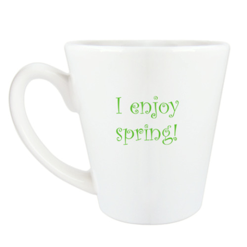 Чашка Латте с принтом 'Spring'