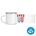 Кружка металлическая белая (круговая запечатка)