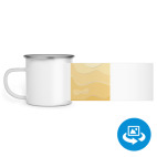 Кружка металлическая белая (круговая запечатка)