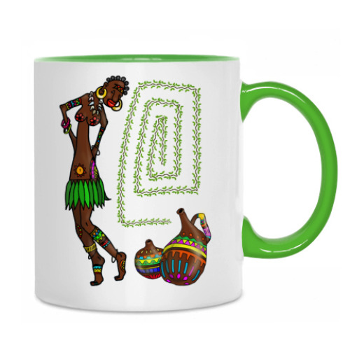 Кружка с принтом Африканские мотивы