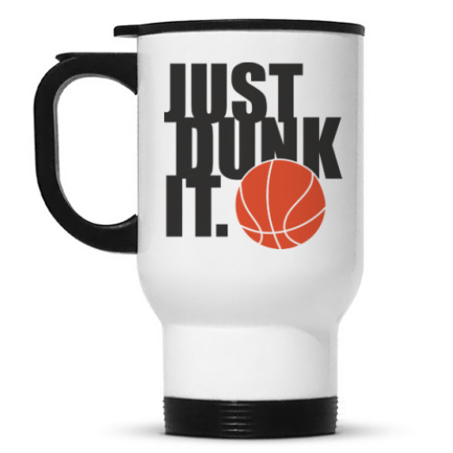 Кружка-термос с принтом Just dunk it
