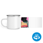 Кружка металлическая белая (круговая запечатка)