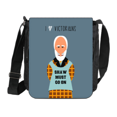 Сумка на плечо (мини-планшет) с принтом Английские писатели