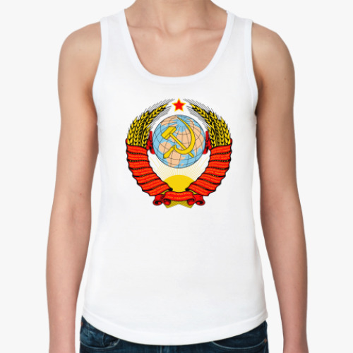 Женская майка с принтом Герб СССР