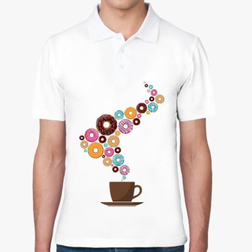Рубашка поло Кофе с пончиками