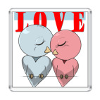 Магнит 6.5 x 6.5 см Птички